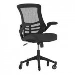 Flash Furniture Kelista Dark Gray Mesh Mid-Back Office Chair with Black Frame and Flip Up Arms Flash Furniture Kelista Dark Gray Mesh Mid-Back Office Chair with Black Frame and Flip Up Arms