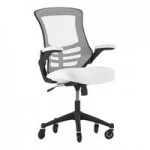 Flash Furniture Kelista Dark Gray Mesh Mid-Back Office Chair with Black Frame and Flip Up Arms Flash Furniture Kelista Dark Gray Mesh Mid-Back Office Chair with Black Frame and Flip Up Arms