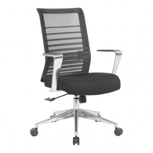Boss Black Horizontal Striped Mesh Back Task Chair with Fixed Aluminum Arms Boss Black Horizontal Striped Mesh Back Task Chair with Fixed Aluminum Arms