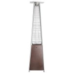 Backyard Pro Courtyard Series HPSQRBZ Bronze Portable Propane Outdoor Patio Heater with Glass Tube - 40,000 BTU