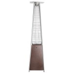 Backyard Pro Courtyard Series HPSQRBZ Bronze Portable Propane Outdoor Patio Heater with Glass Tube - 40,000 BTU