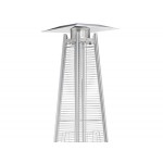 Backyard Pro Courtyard Series HPSQRBZ Bronze Portable Propane Outdoor Patio Heater with Glass Tube - 40,000 BTU