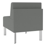 Lesro Luxe Lounge Series Open House Asteroid Fabric Guest Chair with Steel Legs Lesro Luxe Lounge Series Open House Asteroid Fabric Guest Chair with Steel Legs