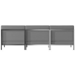 Flash Furniture ZB-IMAG-MIDCH-3-GY-GG Hercules Gray LeatherSoft 3-Piece Lounge Bench Flash Furniture ZB-IMAG-MIDCH-3-GY-GG Hercules Gray LeatherSoft 3-Piece Lounge Bench