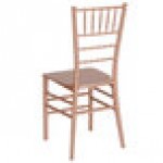 Flash Furniture LE-ROSE-M-GG Hercules Series Rose Gold Resin Chiavari Outdoor / Indoor Stackable Chair