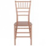 Flash Furniture LE-ROSE-M-GG Hercules Series Rose Gold Resin Chiavari Outdoor / Indoor Stackable Chair