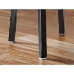 Lancaster Table & Seating Boomerang Black Finish Chair with Green Vinyl Seat and Antique Walnut Wood Back - Unassembled