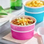 Choice 8 oz. Pink Paper Frozen Yogurt / Food Cup - 50/Pack