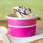 Choice 8 oz. Pink Paper Frozen Yogurt / Food Cup - 50/Pack