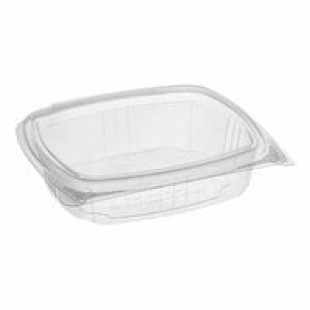 Genpak 8 oz. Clear Hinged Deli Container - 200/Case Genpak 8 oz. Clear Hinged Deli Container - 200/Case