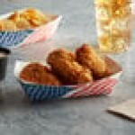 #100 1 lb. USA Flag Paper Food Tray - 1,000/Case