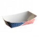 #100 1 lb. USA Flag Paper Food Tray - 1,000/Case
