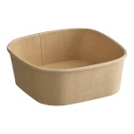 Choice 16 oz. Square Kraft PE-Lined Microwavable Take-Out Container - 50/Pack Choice 16 oz. Square Kraft PE-Lined Microwavable Take-Out Container - 50/Pack