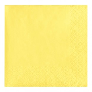 Creative Converting 139180154 Mimosa Yellow 2-Ply Beverage Napkin - 600/Case