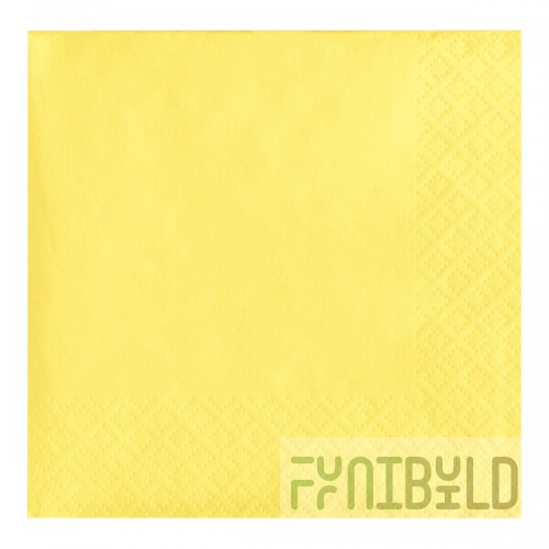 Creative Converting 139180154 Mimosa Yellow 2-Ply Beverage Napkin - 600/Case