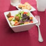 Libbey Slate 20 oz. Ultra Bright White Square Porcelain Bowl - Sample