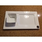 Libbey Slate 20 oz. Ultra Bright White Square Porcelain Bowl - Sample