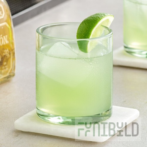 Acopa Pangea 10 oz. Green Rocks / Old Fashioned Glass - Sample