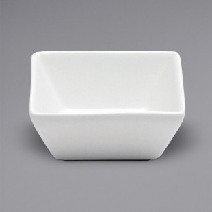 Oneida Buffalo Bright White Ware by 1880 Hospitality F8010000953 4 oz. Square Porcelain Sauce Dish - 72/Case Oneida Buffalo Bright White Ware by 1880 Hospitality F8010000953 4 oz. Square Porcelain Sauce Dish - 72/Case