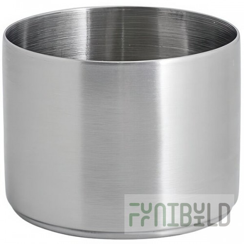 Front of the House Soho 9 oz. Brushed Stainless Steel Round Ramekin - 12/Case