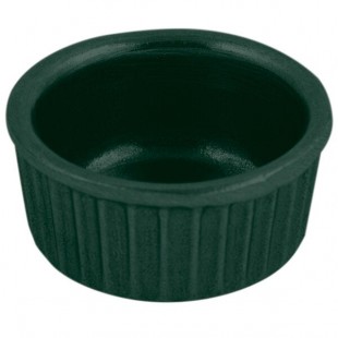 Bon Chef 9024 2 oz. Hunter Green Sandstone Finish Cast Aluminum Fluted Ramekin Bon Chef 9024 2 oz. Hunter Green Sandstone Finish Cast Aluminum Fluted Ramekin