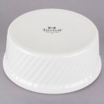 Tuxton BWX-2104 21 oz. White China Souffle / Ramekin with Swirl Sides - 12/Case