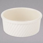 Tuxton BWX-2104 21 oz. White China Souffle / Ramekin with Swirl Sides - 12/Case
