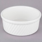 Tuxton BWX-2104 21 oz. White China Souffle / Ramekin with Swirl Sides - 12/Case