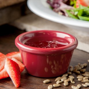 Carlisle 2 oz. Roma Red Smooth Melamine Ramekin - 72/Case