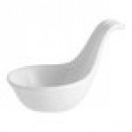 Acopa 2 oz. Bright White Porcelain Slant Appetizer / Tasting Spoon - 12/Pack Acopa 2 oz. Bright White Porcelain Slant Appetizer / Tasting Spoon - 12/Pack