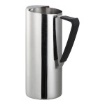Service Ideas 64.2 oz. Slim Polished Stainless Steel Pitcher with Guard X7025V2