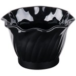 Cambro SRB5CW110 Camwear® 5 oz. Black Polycarbonate Swirl Bowl - 24/Case