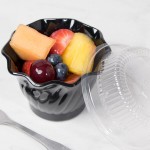 Cambro SRB5CW110 Camwear® 5 oz. Black Polycarbonate Swirl Bowl - 24/Case
