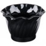 Cambro SRB5CW110 Camwear® 5 oz. Black Polycarbonate Swirl Bowl - 24/Case