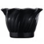 Cambro SRB5CW110 Camwear® 5 oz. Black Polycarbonate Swirl Bowl - 24/Case