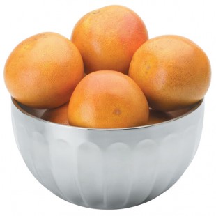 Vollrath 47687 Fluted Double Wall Round 3.4 Qt. Serving Bowl