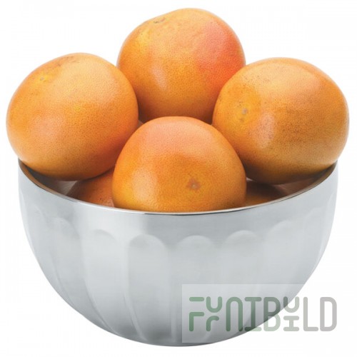 Vollrath 47687 Fluted Double Wall Round 3.4 Qt. Serving Bowl