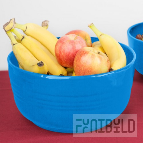 TableCraft CW3180SBL 6.75 Qt. Sky Blue Cast Aluminum Fruit Bowl