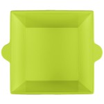 TableCraft CW1490LG 6.5 Qt. Lime Green Cast Aluminum Square Condiment Bowl