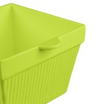 TableCraft CW1490LG 6.5 Qt. Lime Green Cast Aluminum Square Condiment Bowl