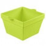 TableCraft CW1490LG 6.5 Qt. Lime Green Cast Aluminum Square Condiment Bowl