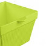 TableCraft CW1490LG 6.5 Qt. Lime Green Cast Aluminum Square Condiment Bowl