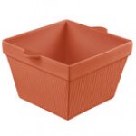 TableCraft CW1490LG 6.5 Qt. Lime Green Cast Aluminum Square Condiment Bowl