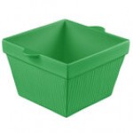 TableCraft CW1490LG 6.5 Qt. Lime Green Cast Aluminum Square Condiment Bowl