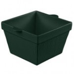 TableCraft CW1490LG 6.5 Qt. Lime Green Cast Aluminum Square Condiment Bowl