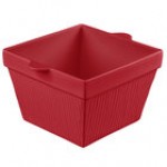 TableCraft CW1490LG 6.5 Qt. Lime Green Cast Aluminum Square Condiment Bowl