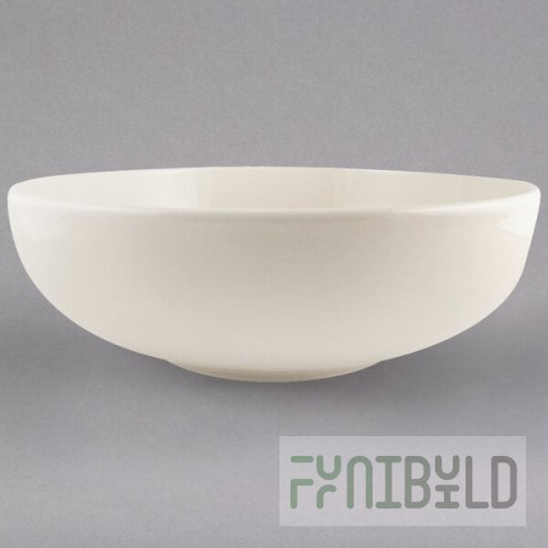Homer Laughlin from Steelite International HL18500 Unique 2.1 Qt. Ivory (American White) China Bistro Bowl - 6/Case