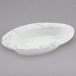 Bon Chef 5500PWHT 3 Qt. White Sandstone Finish Cast Aluminum Pasta Bowl