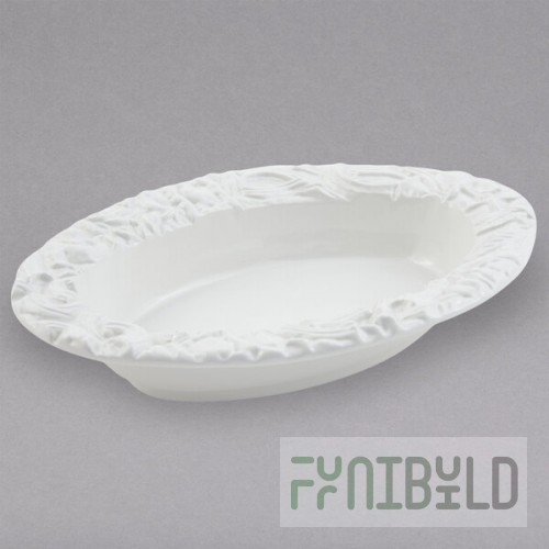 Bon Chef 5500PWHT 3 Qt. White Sandstone Finish Cast Aluminum Pasta Bowl