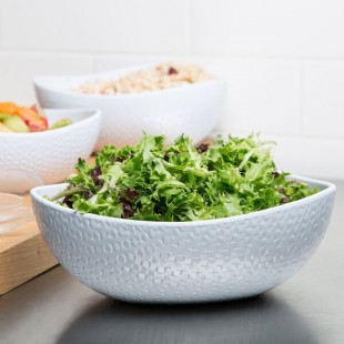 GET CS-1198-CN-W Coralline 4 Qt. White Freestyle Triangle Melamine Bowl - 3/Case GET CS-1198-CN-W Coralline 4 Qt. White Freestyle Triangle Melamine Bowl - 3/Case